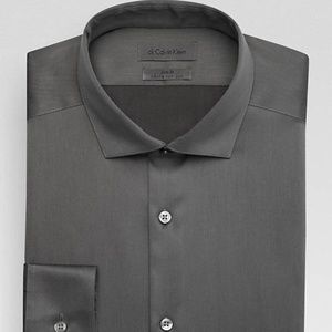 Calvin Klein Infinite Non-Iron Gray Slim Fit Dress